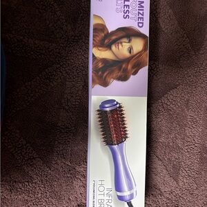 Purple Infrared Hot Air Round Brush for Volumizing and Smooth Styling